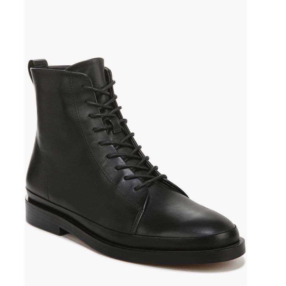 Vince Cooper Leather Lace-Up Bootie in Black, New, Size 7.5 - Picture 3 of 9